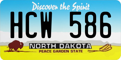 ND license plate HCW586