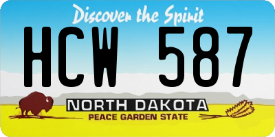 ND license plate HCW587