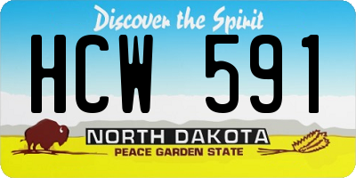 ND license plate HCW591