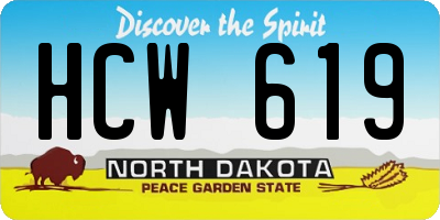 ND license plate HCW619
