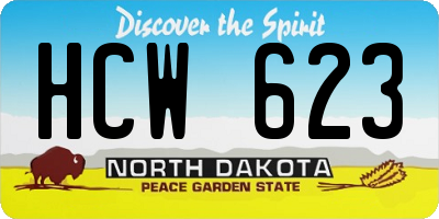 ND license plate HCW623