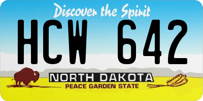 ND license plate HCW642