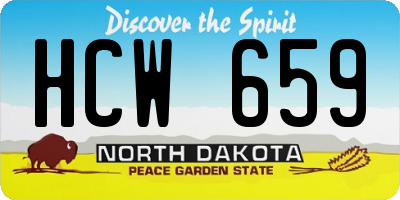 ND license plate HCW659
