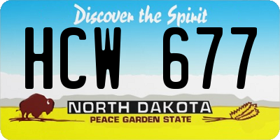 ND license plate HCW677
