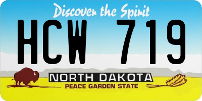 ND license plate HCW719