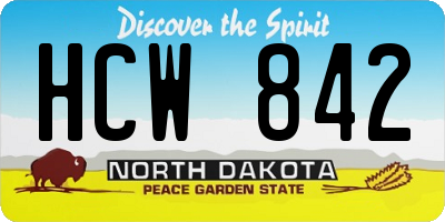 ND license plate HCW842