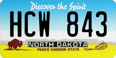 ND license plate HCW843