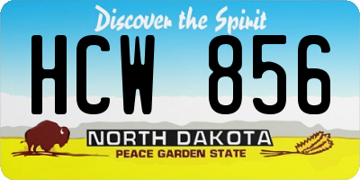 ND license plate HCW856