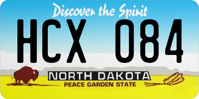 ND license plate HCX084
