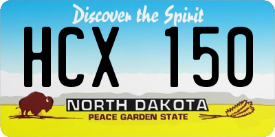 ND license plate HCX150