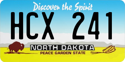 ND license plate HCX241