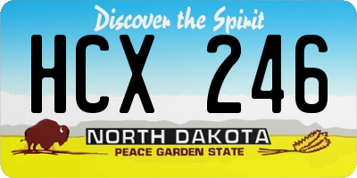 ND license plate HCX246