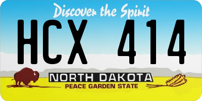 ND license plate HCX414