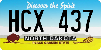 ND license plate HCX437