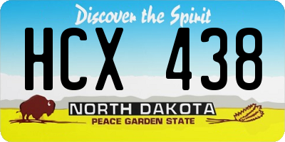 ND license plate HCX438