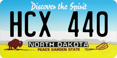 ND license plate HCX440