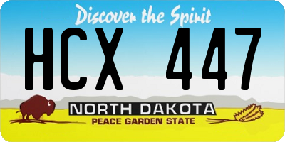 ND license plate HCX447