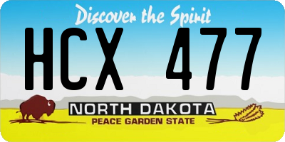 ND license plate HCX477
