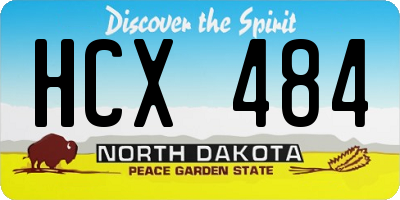 ND license plate HCX484