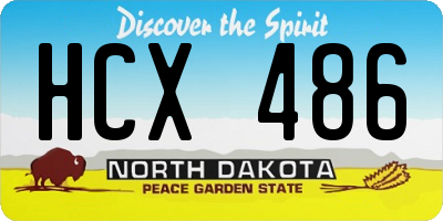 ND license plate HCX486