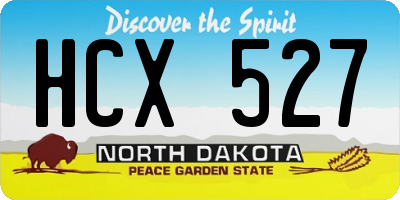 ND license plate HCX527