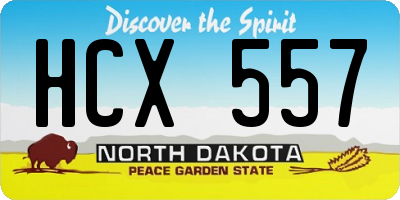 ND license plate HCX557