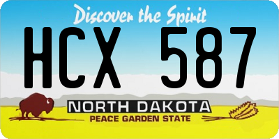ND license plate HCX587