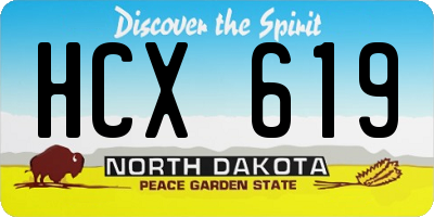 ND license plate HCX619