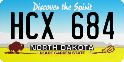 ND license plate HCX684