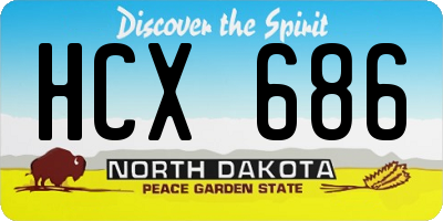 ND license plate HCX686