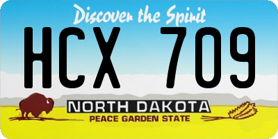 ND license plate HCX709