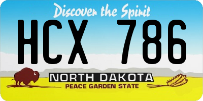 ND license plate HCX786