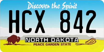 ND license plate HCX842