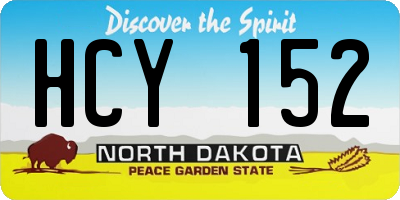 ND license plate HCY152
