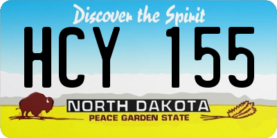 ND license plate HCY155