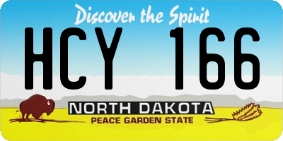 ND license plate HCY166