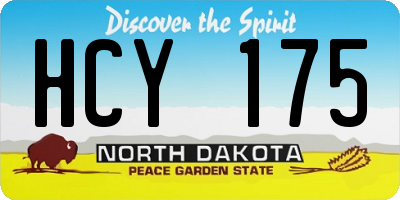 ND license plate HCY175