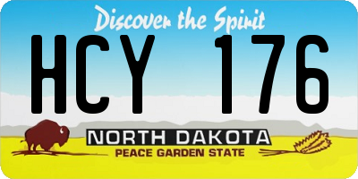 ND license plate HCY176