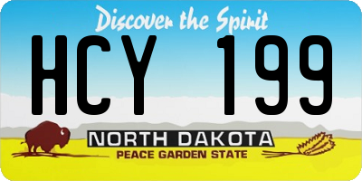ND license plate HCY199