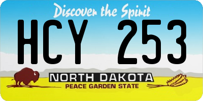 ND license plate HCY253