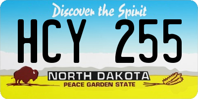 ND license plate HCY255