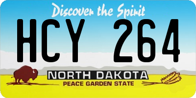 ND license plate HCY264