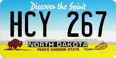 ND license plate HCY267