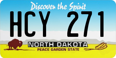 ND license plate HCY271