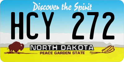 ND license plate HCY272