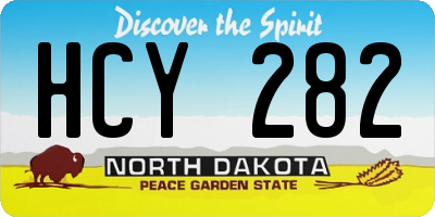 ND license plate HCY282