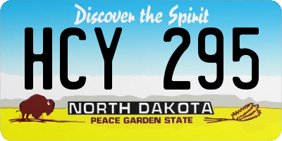 ND license plate HCY295