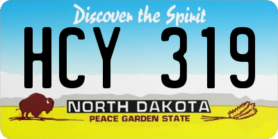 ND license plate HCY319