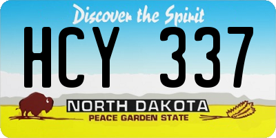 ND license plate HCY337