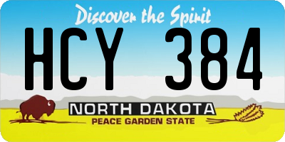 ND license plate HCY384